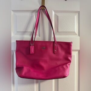 Coach City Tote in Bright Pink